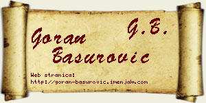 Goran Basurović vizit kartica